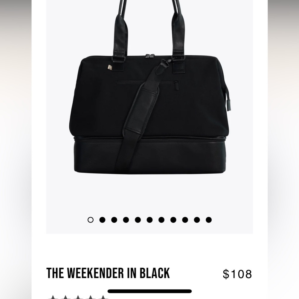 NWT Beis Weekender bag (Black) brand new, travel or office